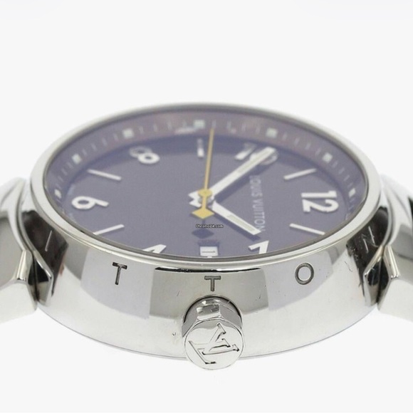 ⌚ Louis Vuitton Tambour GM Monogram Steel Watch – 39mm Brown - Picture 3 of 9